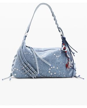 Desigual Medium Denim Bag, Cotton - Blue