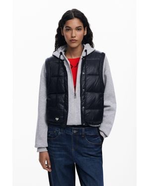 Desigual Sweatshirt Kombiniert Mit Gepolsterter Weste - Blue