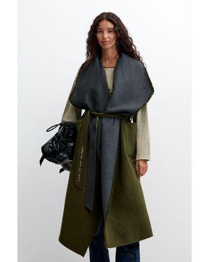Desigual Long Wool Vest - Black