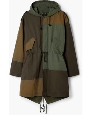 Desigual Hooded Parka Jacket - Green