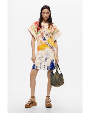 Desigual Printed Knit Dress M. C. Lacroix, Cotton - White