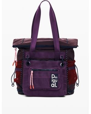 Desigual Large Multiposition Voyager Backpack, Polyamide - Purple