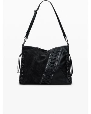 Desigual Medium Faux Leather Crossbody Bag - Black