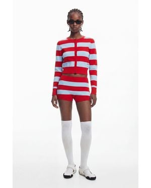 Desigual Knit Micro Shorts - Red
