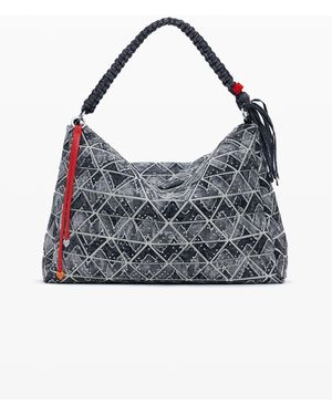 Desigual Large Denim Zig Zag Bag - Blue
