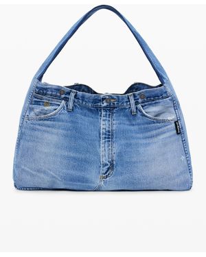 Desigual Bolso Denim Grande, Mujer, Algodon, Azul