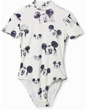 Desigual Body Estampado Mickey Mouse - Blanco