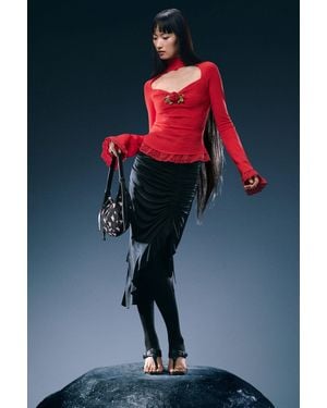 Desigual Heart-Neckline Sweater - Blue