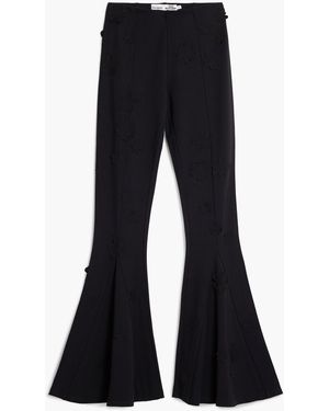 Desigual Tyler Mcgillivary Floral Bell-Bottom Trousers - Black