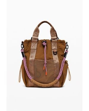 Desigual Multi-Position Backpack With Drawstrings, Polyamide - Brown