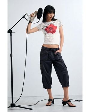 Desigual Printed T-Shirt 100% Cotton, Cotton - Red