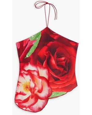 Desigual Tyler Mcgillivary Asymmetrical T-Shirt, Polyester - Red