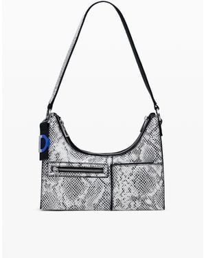 Desigual Small Convertible Animal Print Bag - White