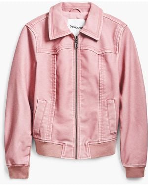 Desigual Faux Leather Biker Jacket - White