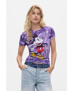 Desigual Mickey Disney T-Shirt, Cotton - Blue