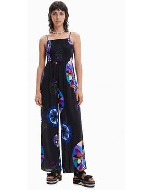 Desigual M. Christian Lacroix Long Strappy Jumpsuit, Viscose - Blue