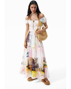 Desigual Short Sleeve Dress 100% Cotton, Cotton - Multicolour