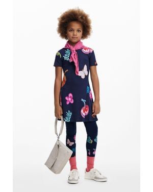 Desigual Fruit Skater Dress - Blue