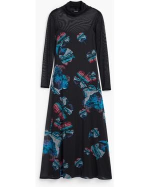 Desigual Dress Designed By Mr. Christian Lacroix, Polyester - Blue