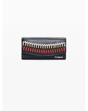 Desigual Large Quilted Wallet, Polyurethane - Black