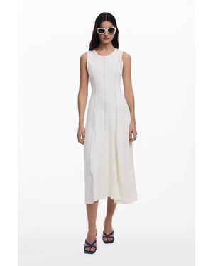 Desigual Kleid Mit Steppnähten - Weiß