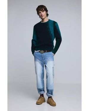 Desigual Patch Jeans, Cotton - Blue