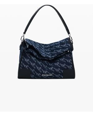 Desigual Logo Handbag - Blue