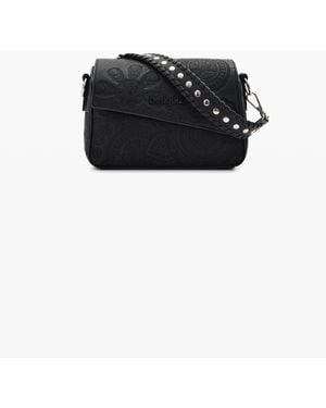 Desigual Floral M Crossbody Bag - Black
