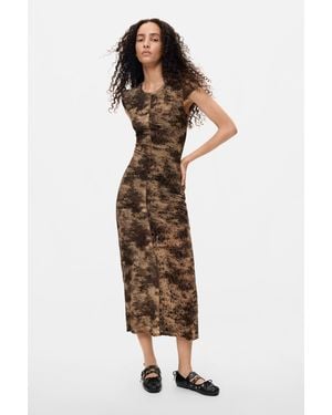 Desigual Midi Dress With Cut-Outs, Polyester - Black
