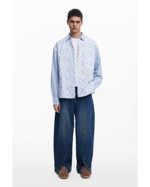 Desigual Pantalón Vaquero Ballon - Azul
