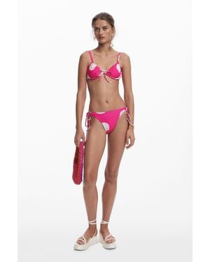 Desigual Top Bikini Conchas Fucsia - Rosa