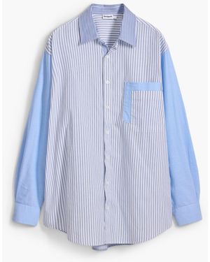 Desigual Patchwork Combined Shirt, Cotton - Blue