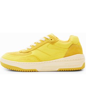 Desigual Retro Chunky Patchwork Trainers - Yellow