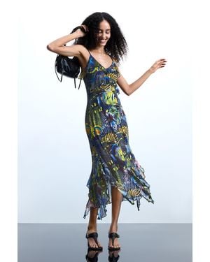 Desigual Dress Designed By Mr. Christian Lacroix, Polyester - Black