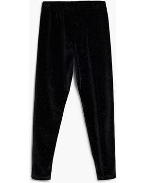 Desigual Shiny Velvet Leggings - Black