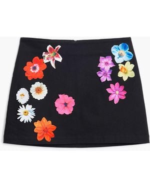 Desigual Tyler Mcgillivary Floral Mini Skirt, Cotton - Black