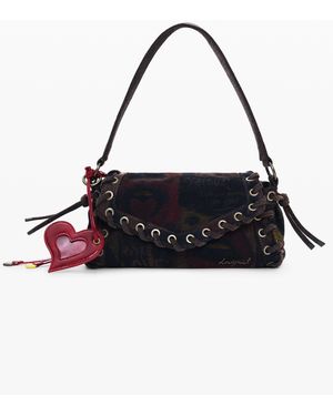 Desigual Medium Graffiti Lips Bag - White