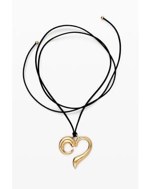 Desigual Heart Pendant Zalio Cord - Black