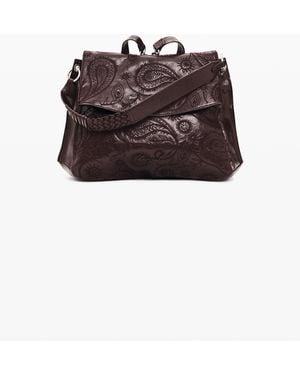 Desigual Medium Paisley Backpack, Polyurethane - Red
