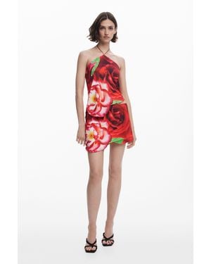 Desigual Tyler Mcgillivary Asymmetrical Mini Skirt - Red