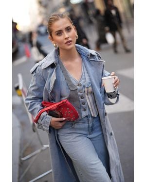 Desigual Patchwork Denim Vest - Blue