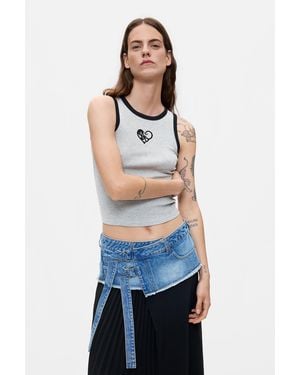 Desigual Sleeveless T-Shirt 100% Cotton, Cotton - White