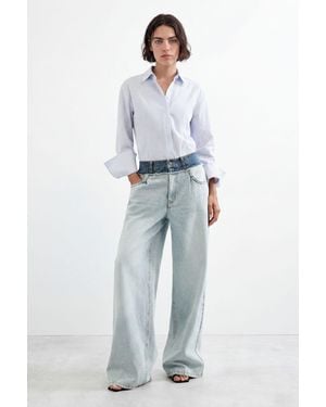 Desigual Wide Leg Jeans, Cotton - Blue