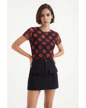 Desigual Slim Short Skirt, Cotton - Black