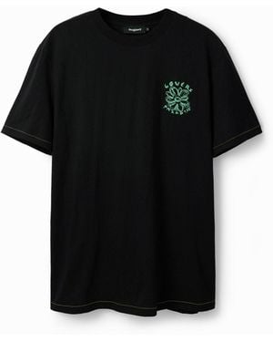 Desigual T-Shirt Summer Lovers - Schwarz