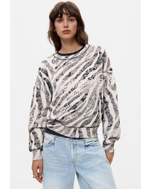 Desigual Printed Disney Sweatshirt 100% Cotton, Cotton - Grey