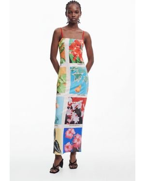 Desigual Tyler Mcgillivary Postcard Maxi Dress, Polyester - White