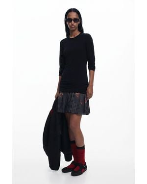 Desigual Two-Piece Effect Dress, Cotton - Black