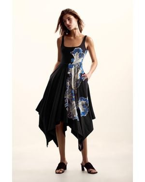 Desigual Dress Designed By Mr. Christian Lacroix, Cotton - Black