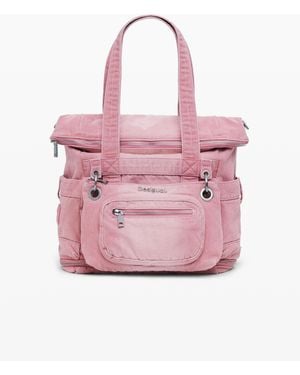 Desigual Large Multi-Position Backpack - Pink